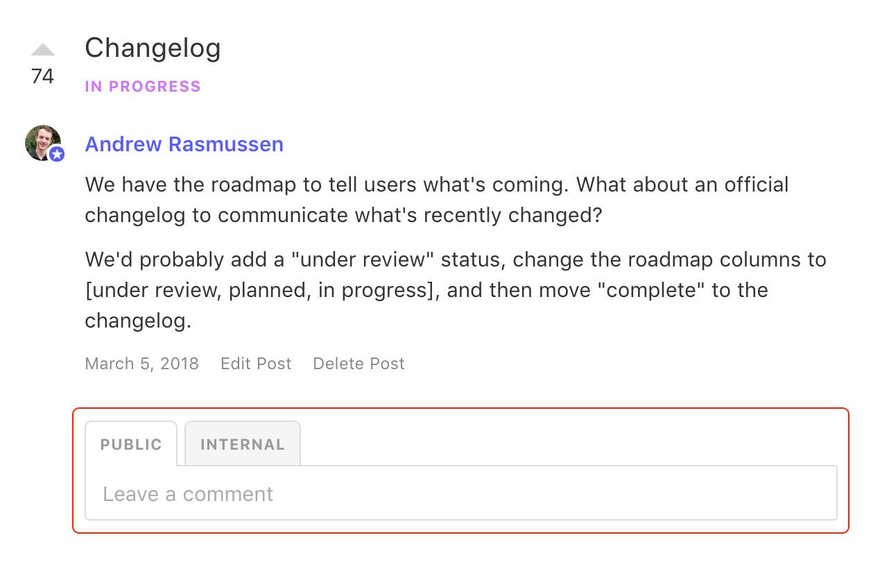 Product roadmap best practices: use a product roadmap tool that allows people to leave feedback