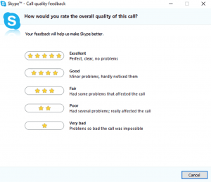 Skype feedback request 